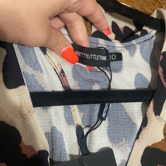 Brand New PrettyLittleThing Leopard Print Wrap Dress - Picture 3 of 6